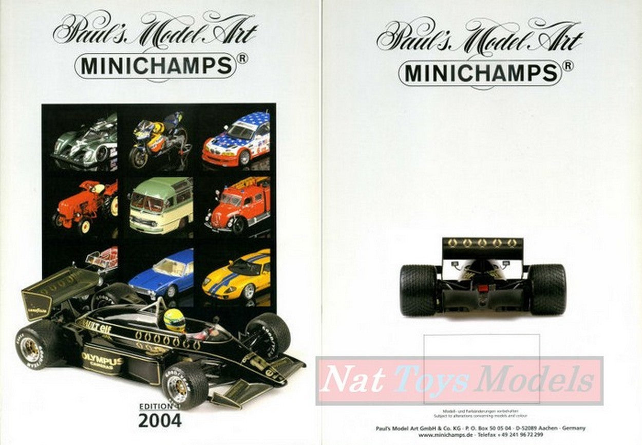 MODEL BOOK MINICHAMPS CATALOG 2004 EDITION 1 PAGE 193 MINICHAMPS PMCAT2004
