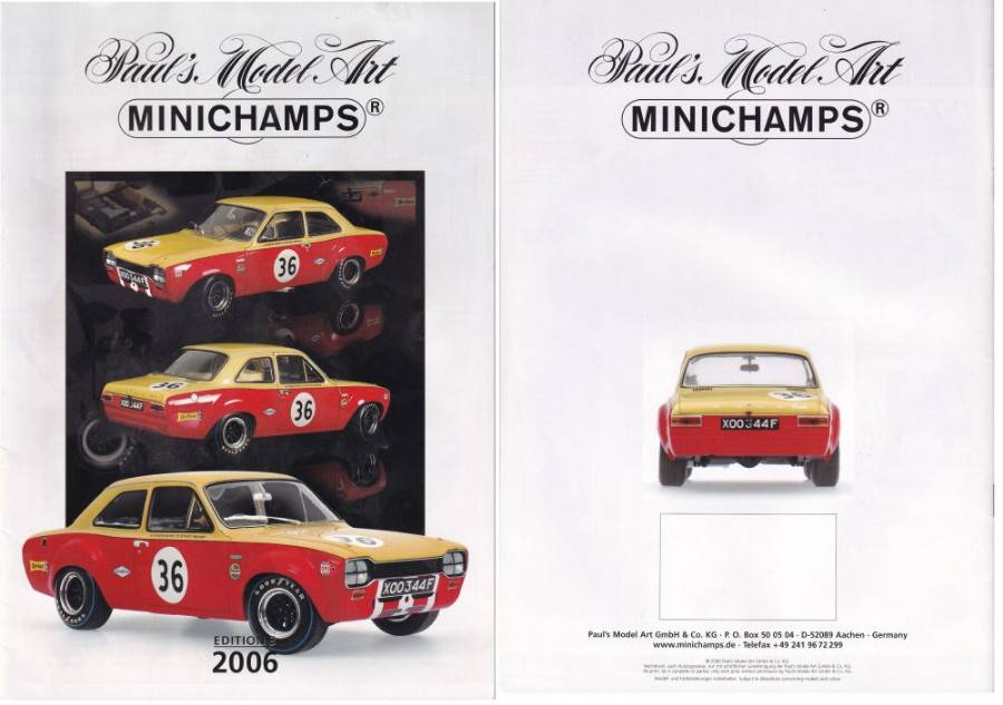 LIVRE MODÈLES CATALOGUE MINICHAMPS 2006 ÉDITION 3 PAGE 19 MINICHAMPS PMCAT2006-3