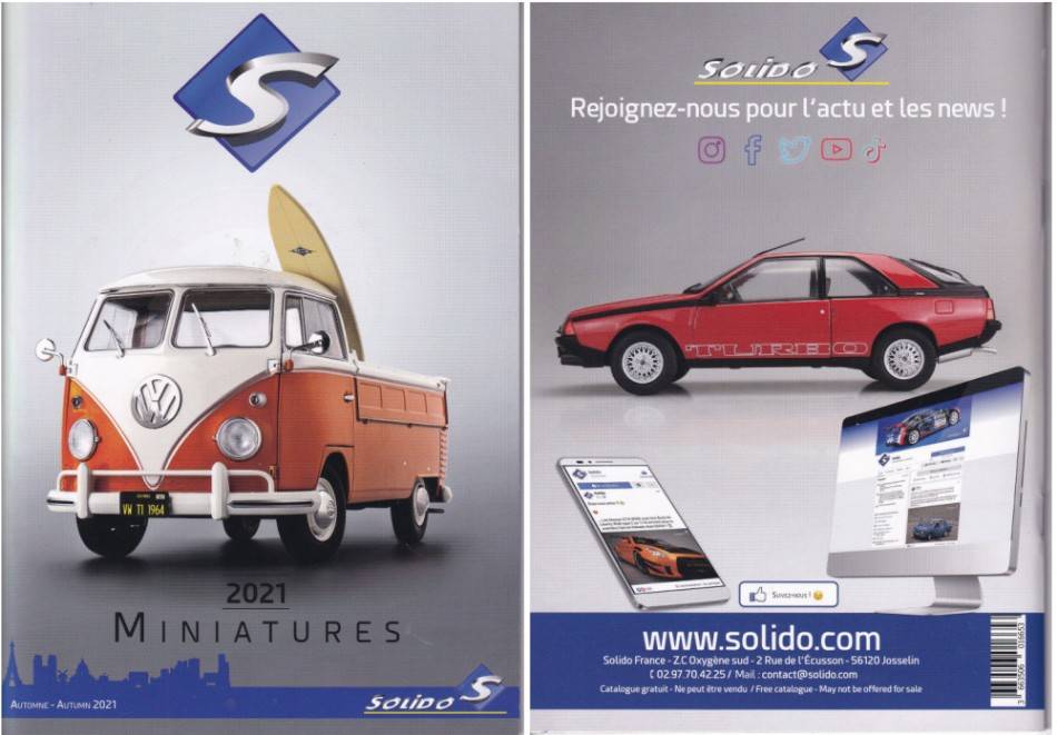 LIVRE DE MODÈLES CATALOGUE SOLIDO 2021 FORMAT A5 (148 cm x 21 cm) PAGE 55 SOLIDO SLCAT2021