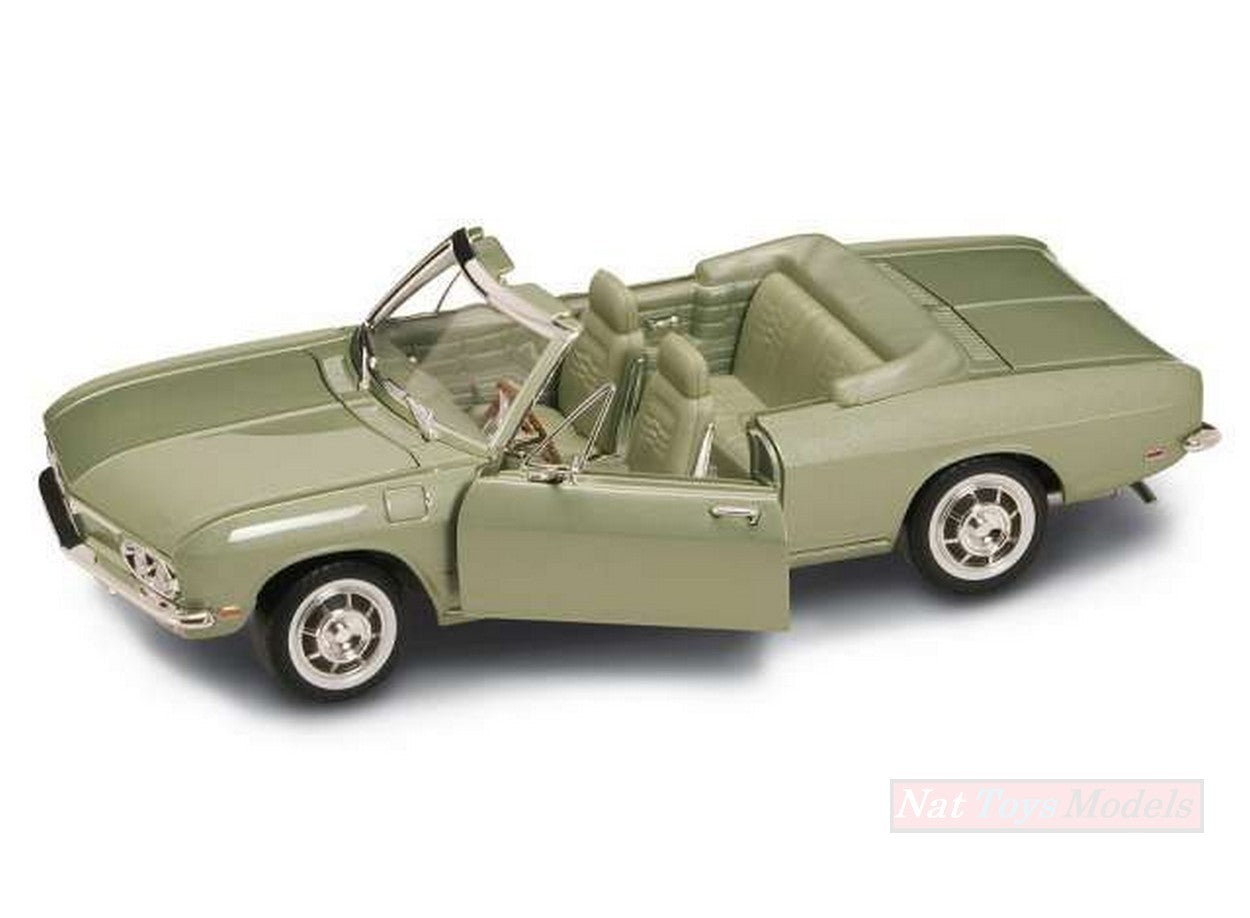MODELLINO IN SCALA COMPATIBILE CON CHEVROLET CORVAIR MONZA CABRIO 1969 METALLIC GREEN 1:18 LUCKY DIE CAST LDC92498GN