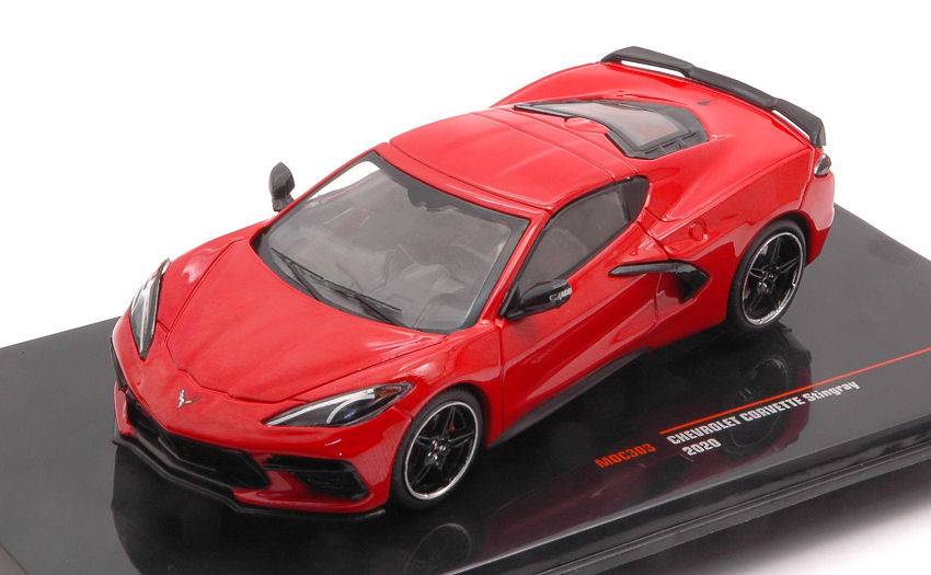 SCALE MODEL COMPATIBLE WITH CHEVROLET CORVETTE C8 2020 RED 1:43 IXO MODEL MOC303