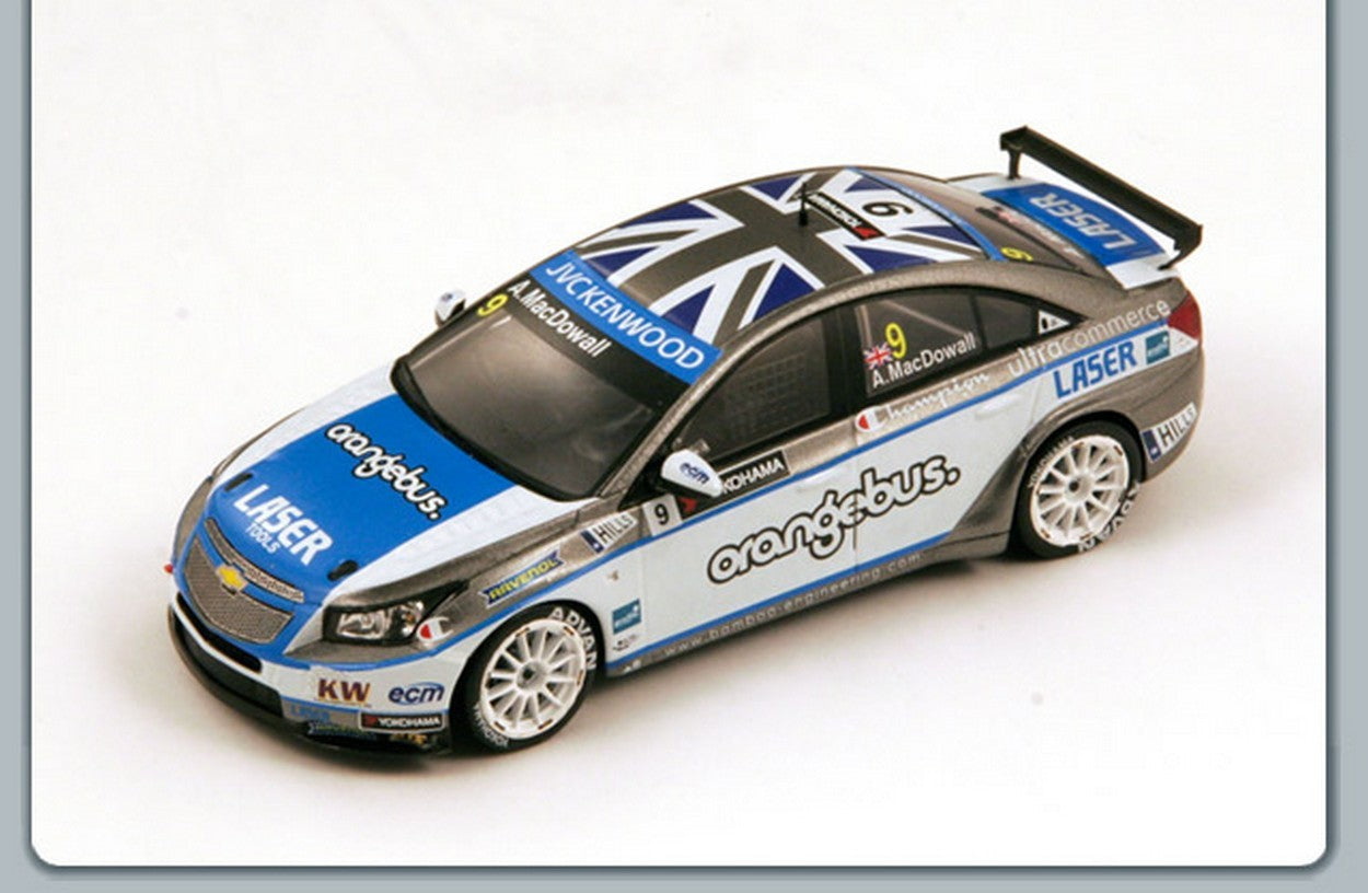 MODELLINO IN SCALA COMPATIBILE CON CHEVROLET CRUZE 1.6T N.9 WTCC 2013 A.MAC DOWALL 1:43 SPARK MODEL S2451
