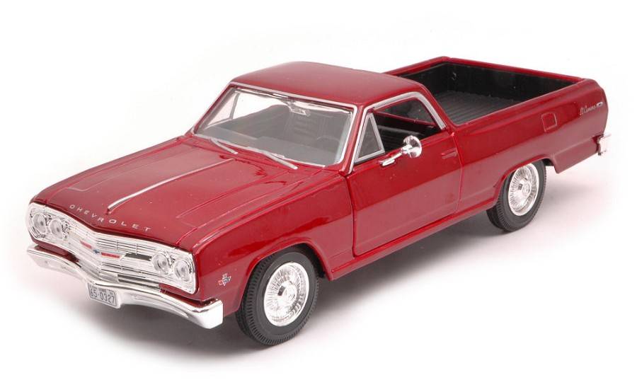 MODELLINO IN SCALA COMPATIBILE CON CHEVROLET EL CAMINO 1965 METALLIC RED 1:25 MAISTO MI31977R