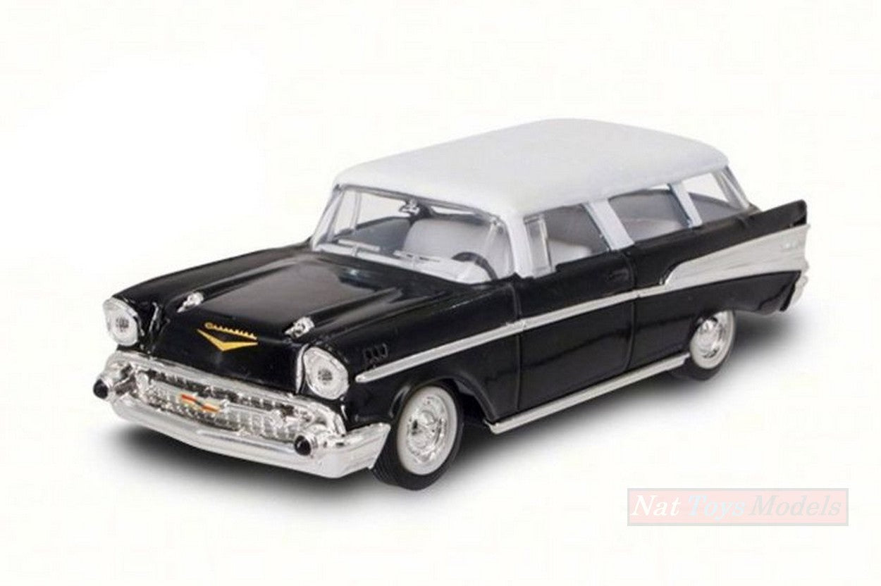 SCALE MODEL COMPATIBLE WITH CHEVROLET NOMAD 1957 BLACK/WHITE 1:43 LUCKY DIE CAST LDC94203BK