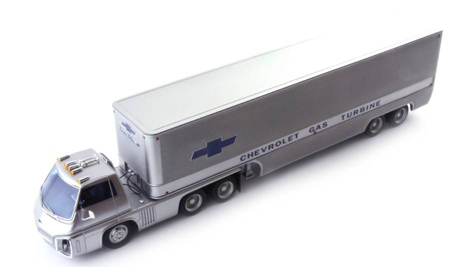 MODELLINO IN SCALA COMPATIBILE CON CHEVROLET TURBO TITAN III 1966 SILVER 1:43 AUTOCULT ATC11017