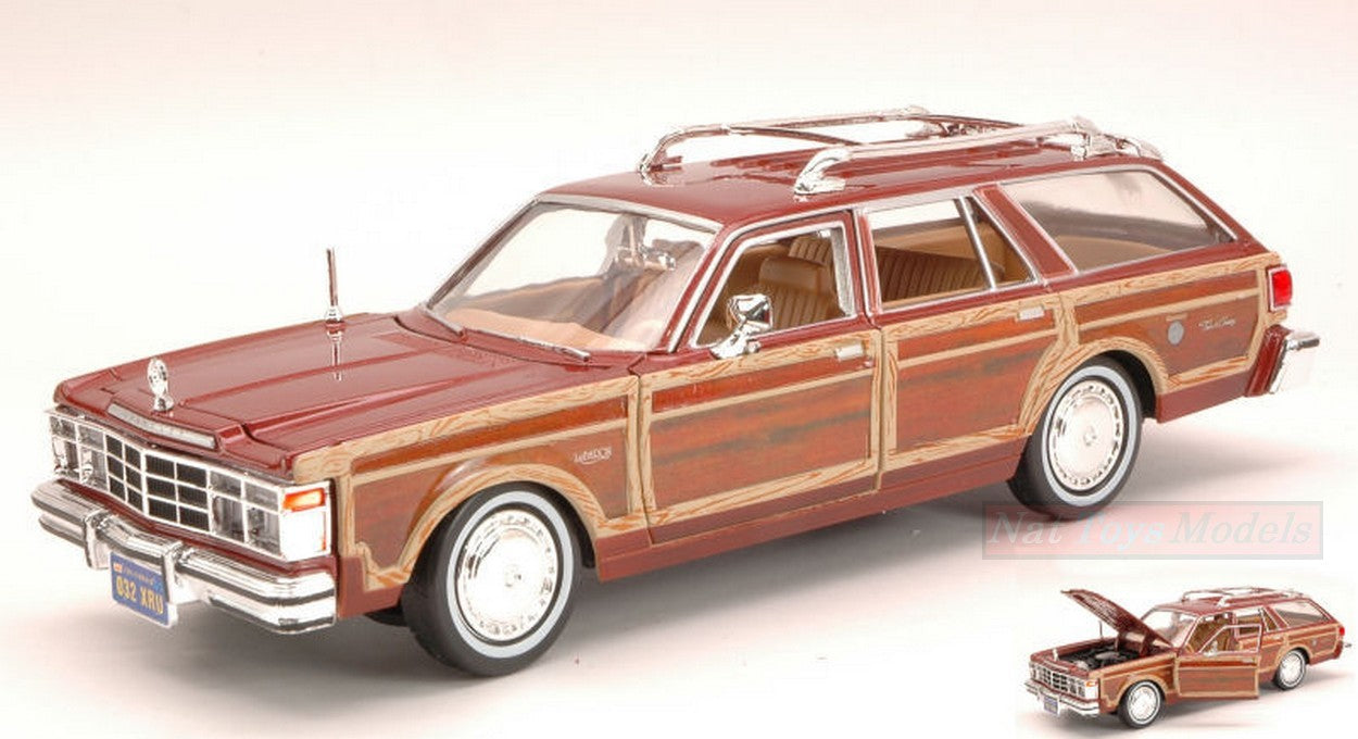 SCALE MODEL COMPATIBLE WITH CHRYSLER LE BARON 1979 TOWN & COUNTRY BROWN 1:24 MOTORMAX MTM73331BN