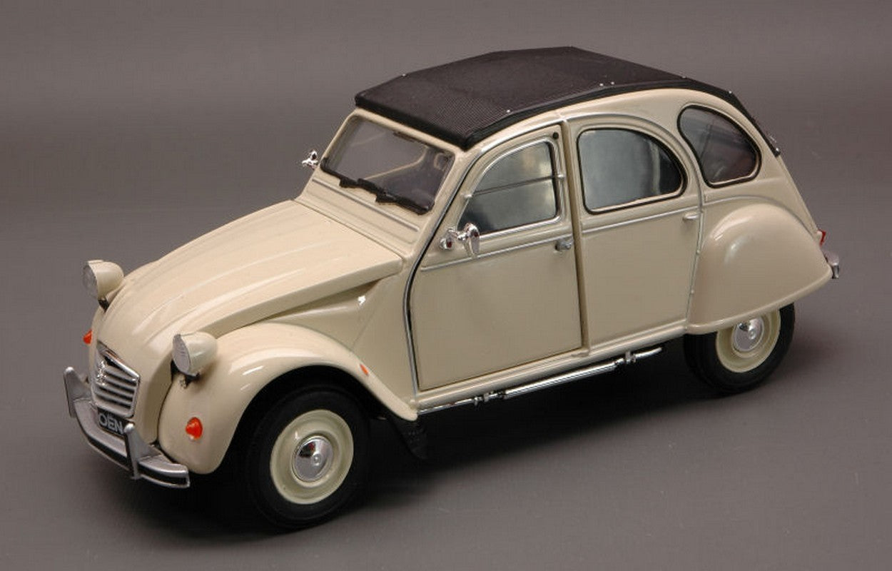 SCALE MODEL COMPATIBLE WITH CITROEN 2 CV 1982 CREAM 1:24 WELLY WE4009CR
