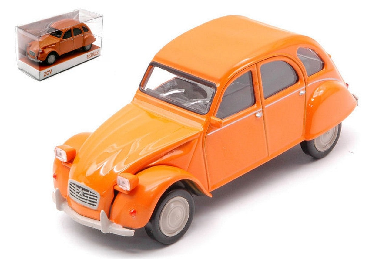 MODELE REDUIT COMPATIBLE AVEC CITROEN 2 CV 6 CLUB 1979 MANDARIN ORANGE 1:43 NOREV NV150511