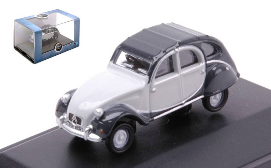 MODELE REDUIT COMPATIBLE AVEC CITROEN 2 CV CHARLESTON GRIS CLAIR/GRIS 1:76 OXFORD OXF76CT006