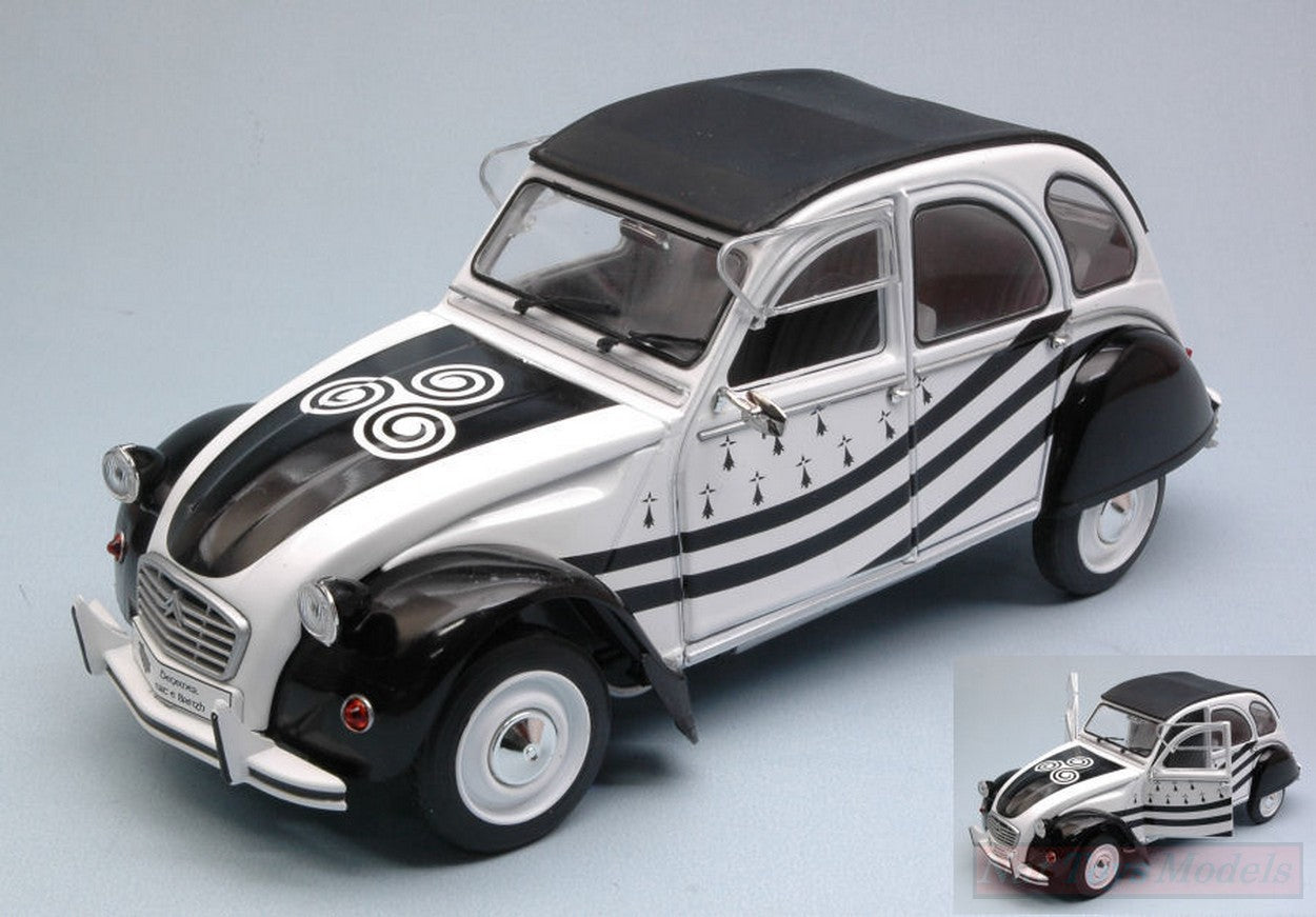 MODÈLE RÉDUIT COMPATIBLE AVEC CITROEN 2 CV6 BZH 1978 1:18 SOLID SL1850018