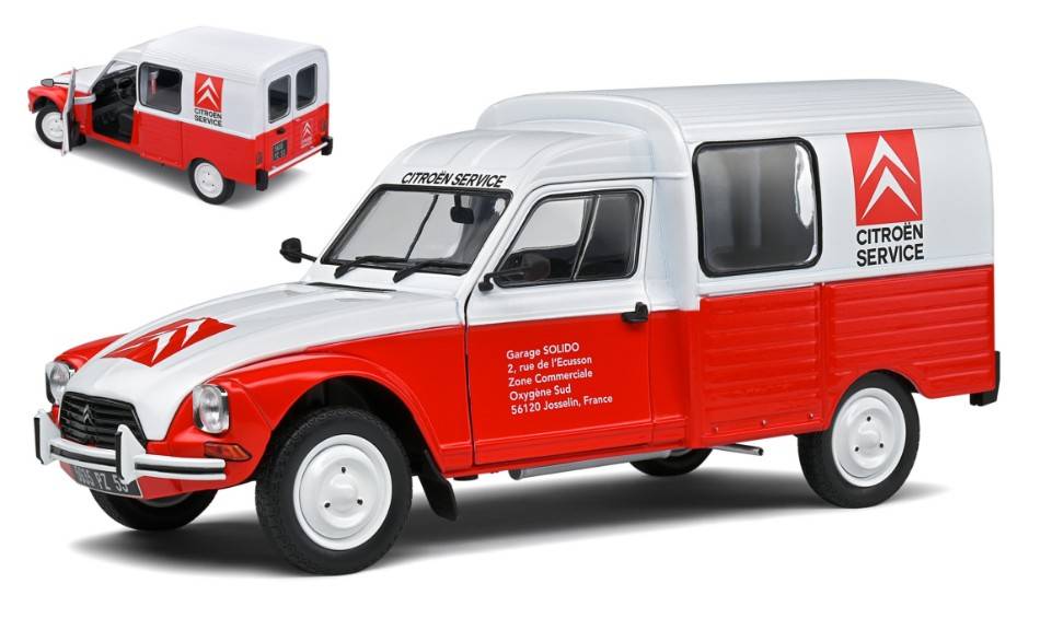 SCALE MODEL COMPATIBLE WITH CITROEN ACADIANE CITROEN ASSISTANCE 1984 WHITE 1:18 SOLID SL1800407