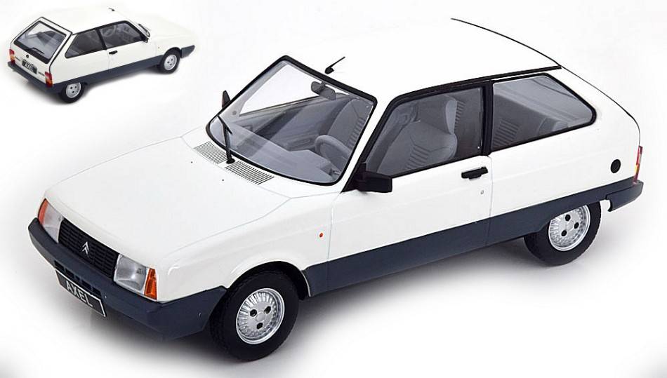 SCALE MODEL COMPATIBLE WITH CITROEN AXEL 1990 WHITE 1:18 TRIPLE 9 T9-1800337