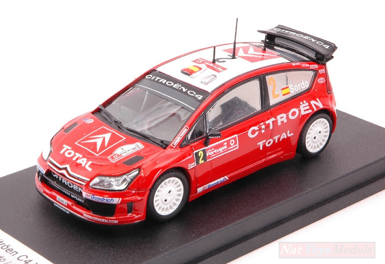 SCALE MODEL COMPATIBLE WITH CITROEN C4 WRC N.2 3rd RALLY OF PORTUGAL 2007 SORDO/MARTI 1:43 TROFEU TFDSN03