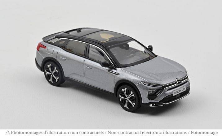MODELE REDUIT COMPATIBLE AVEC CITROEN C5X 2021 ARTENSE GRIS 1:43 NOREV NV155573