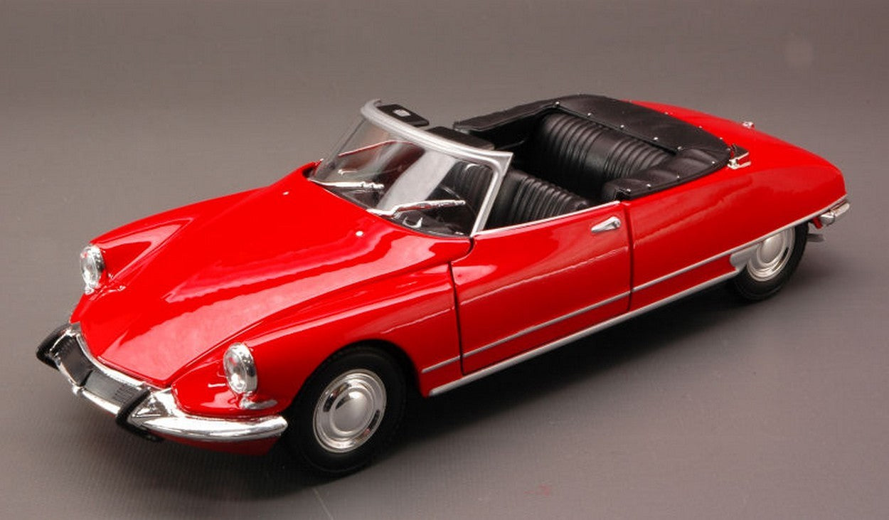 SCALE MODEL COMPATIBLE WITH CITROEN DS 19 1956 CABRIO OPEN RED 1:24 WELLY WE2405