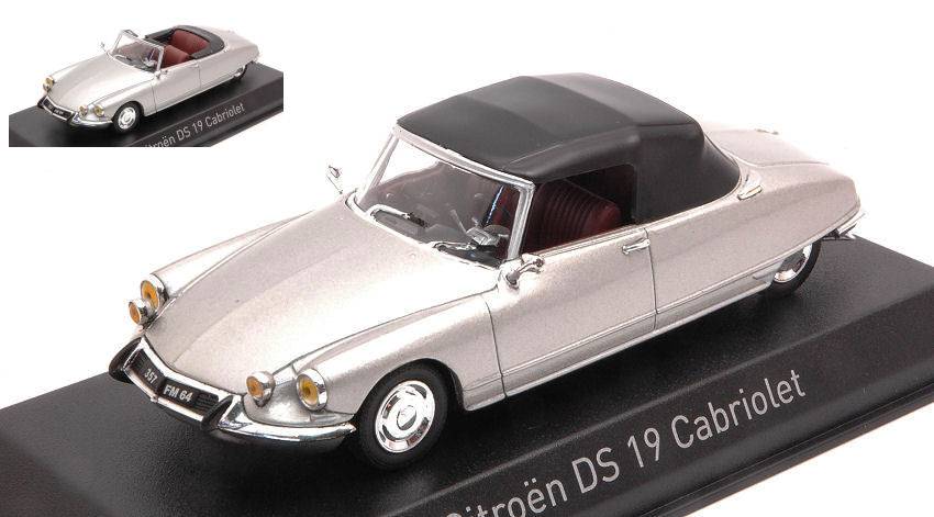MODELLINO IN SCALA COMPATIBILE CON CITROEN DS 19 CABRIOLET 1965 PEARL GREY 1:43 NOREV NV157084