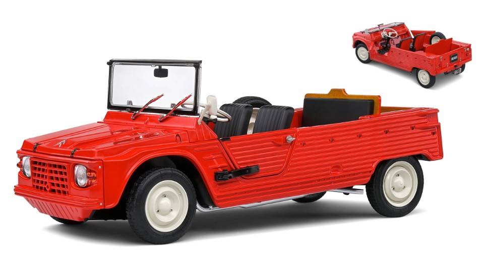 MODELLINO IN SCALA COMPATIBILE CON CITROEN MEHARI 1970 RED 1:18 SOLIDO SL1808203