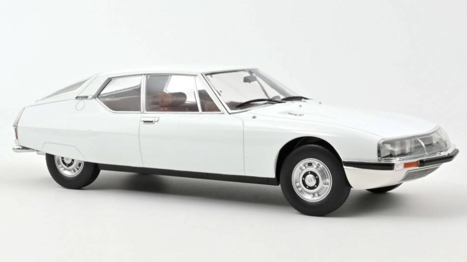 SCALE MODEL COMPATIBLE WITH CITROEN SM 1970 WHITE GENOVA PRESENTATION 1:12 NOREV NV121701