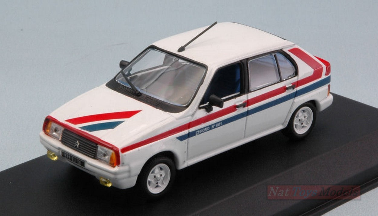 MODELLINO IN SCALA COMPATIBILE CON CITROEN VISA II CHRONO 1982 WHITE/RED/BLUE 1:43 NOREV NV150942