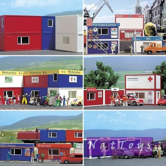 modellino IN SCALA COMPATIBILE CON Container 6 PEZZI HO SCALE BUSCH 1031