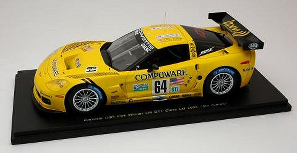 MODELLINO IN SCALA COMPATIBILE CON CORVETTE C 6 R N.64 LM 2005 1:24 SPARK MODEL S2401
