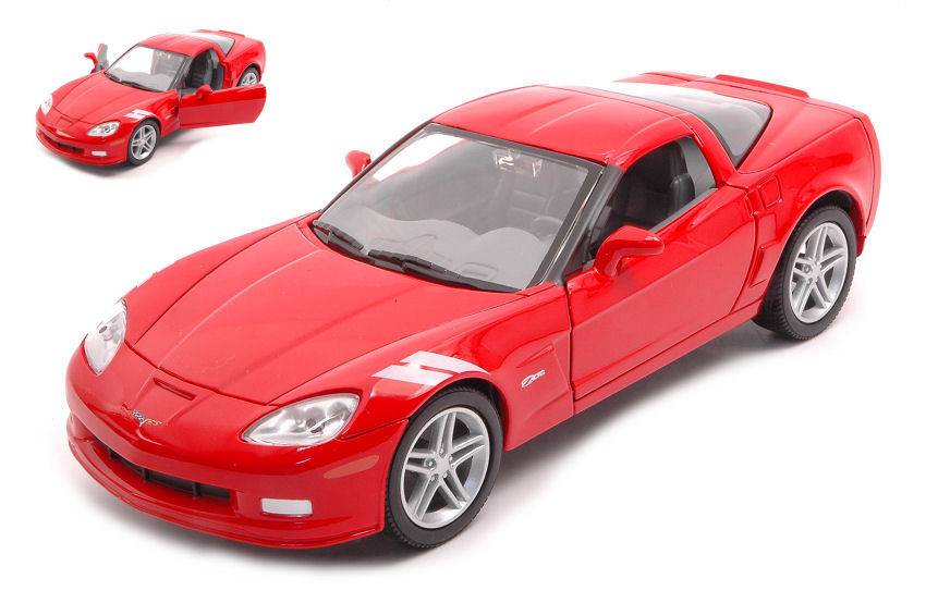 SCALE MODEL COMPATIBLE WITH CORVETTE Z06 2007 RED 1:24 LUCKY DIE CAST LDC24207R