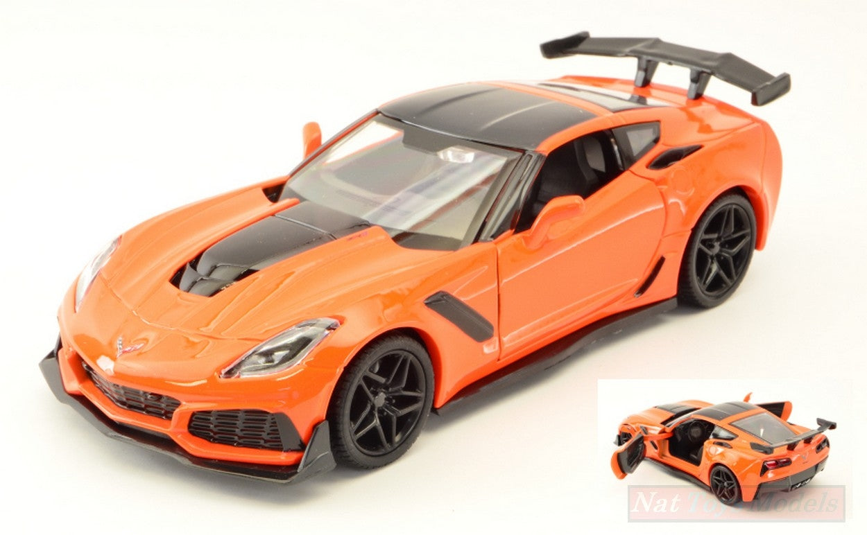 SCALE MODEL COMPATIBLE WITH CORVETTE ZR1 2019 ORANGE 1:24 MOTORMAX MTM79356O