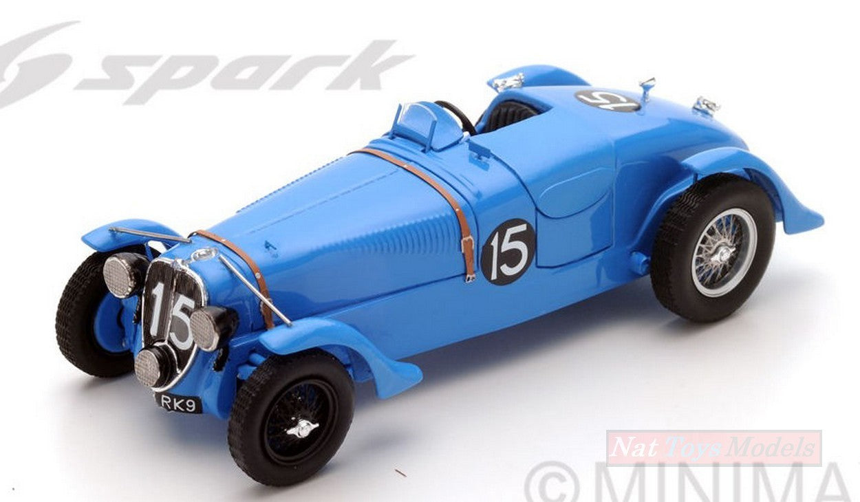 MODELLINO IN SCALA COMPATIBILE CON DELAHAYE 135 CS N.15 WINNER LM 1938 E.CHABOUD-J.TREMOULET 1:43 REPROD. SPARK MODEL S43LM38