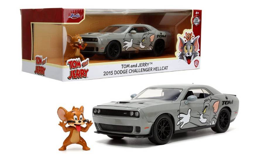 MODÈLE RÉDUIT COMPATIBLE AVEC DODGE CHALLENGER 2015 "TOM & JERRY" 1:24 JADA TOYS JADA253255047