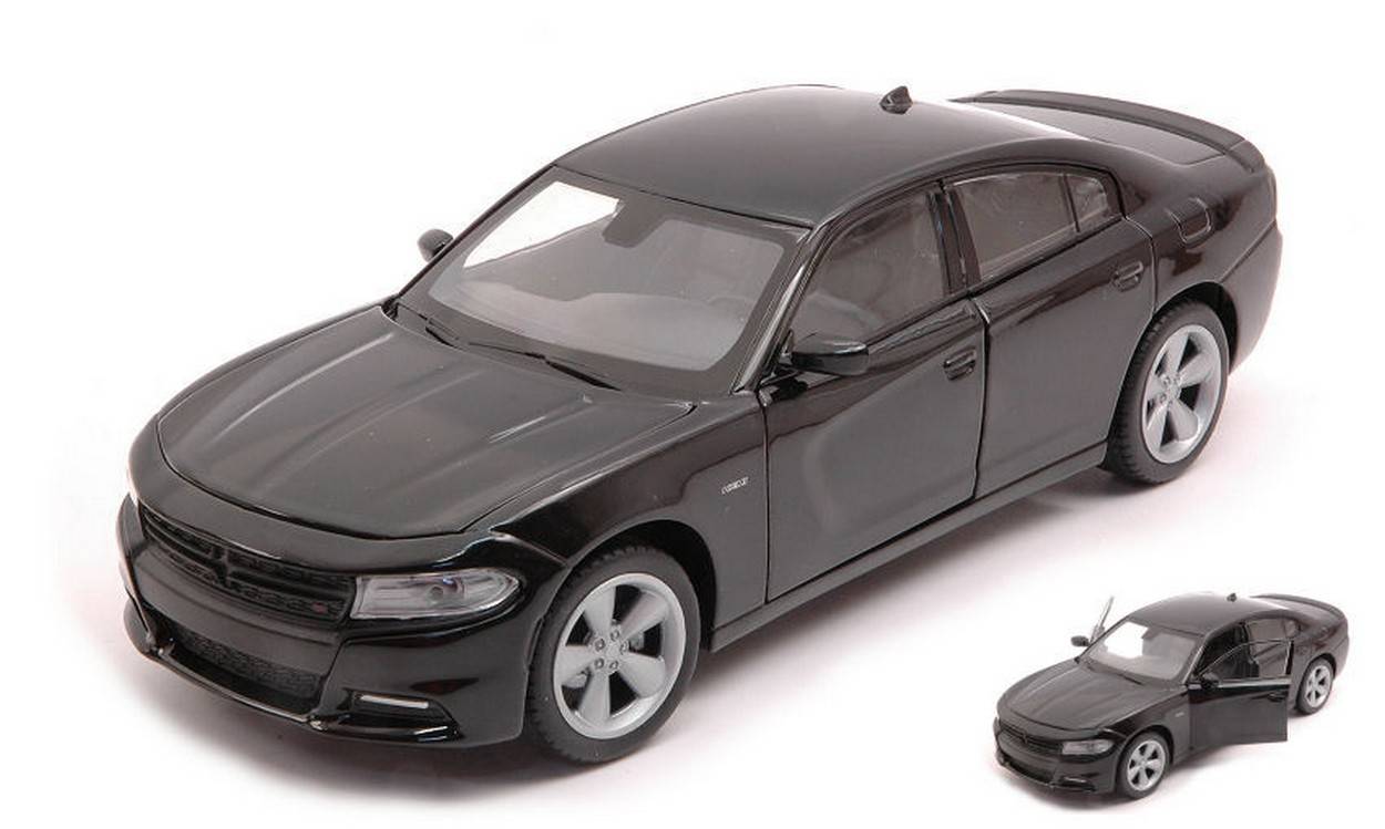 SCALE MODEL COMPATIBLE WITH DODGE CHARGER R/T BLACK 1:24 WELLY WE24079BK