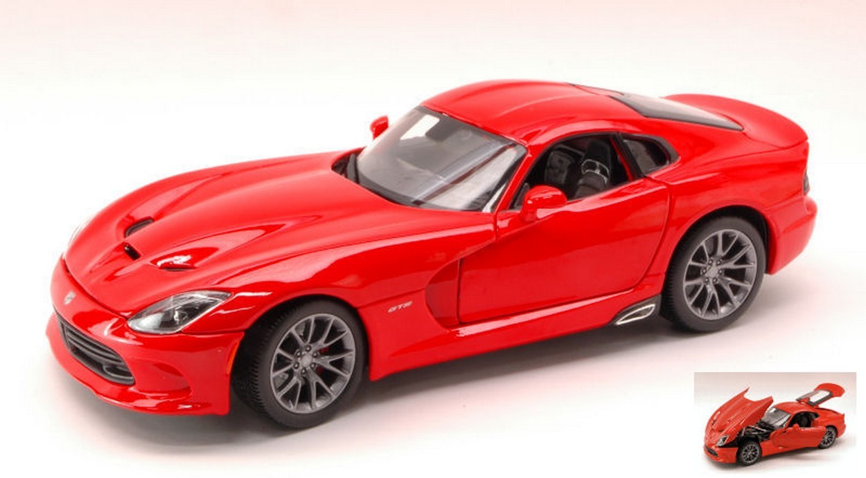 SCALE MODEL COMPATIBLE WITH DODGE VIPER SRT GTS 2013 RED 1:18 MAISTO MI31128