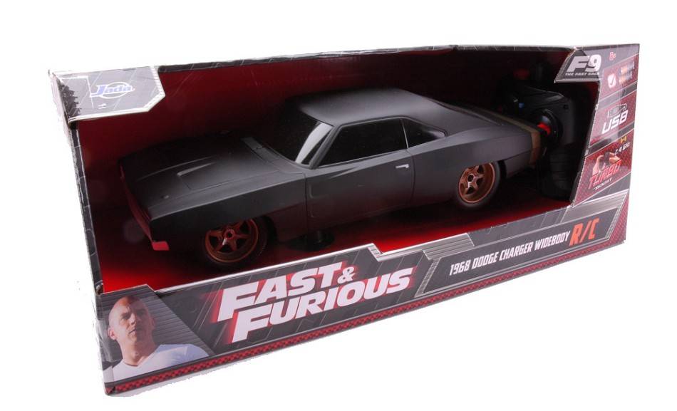 SCALE MODEL COMPATIBLE WITH DOM'S DODGE CHARGER 1968 FAST & FURIOUS RADIOCONTROL 1:16 JADA TOYS JADA253206012