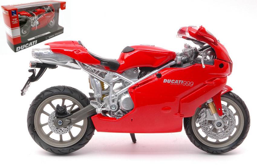 MODELLINO IN SCALA COMPATIBILE CON DUCATI 999 RED 1:12 NEW RAY NY43693999 MODEL