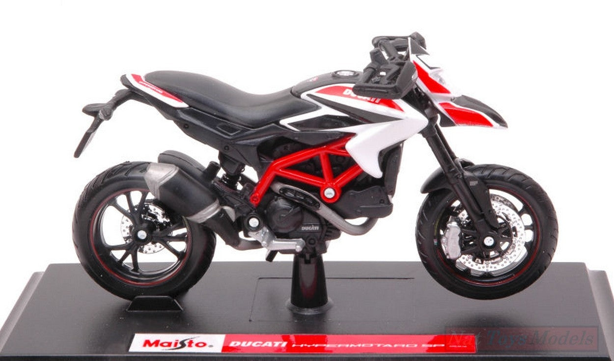 MODELE REDUIT COMPATIBLE AVEC DUCATI HYPERMOTARD SP 2013 BLANC 1:18 MAISTO MI13016W