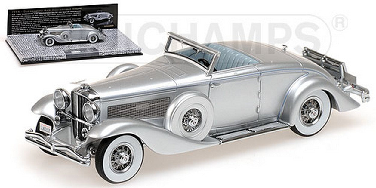 MODELE REDUIT COMPATIBLE AVEC DUESENBERG SJN SUPERCHARGED COUPE CONVERTIBLE 1936 ARGENT 1:43 MINICHAMPS PM437150330
