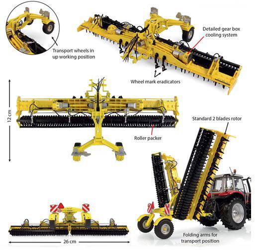 MODELLINO IN SCALA COMPATIBILE CON ERPICE ROTANTE BEDNAR KN 8000 Q PROFI ESTENSIBILE 1:32 UNIVERSAL HOBBIES UH6394