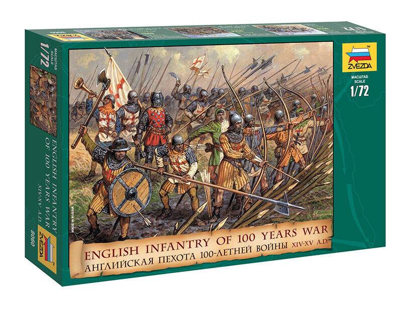 MODELLINO IN SCALA COMPATIBILE CON FANTERIA INGLESE 100 YEARS WAR 1:72 ZVEZDA Z8060
