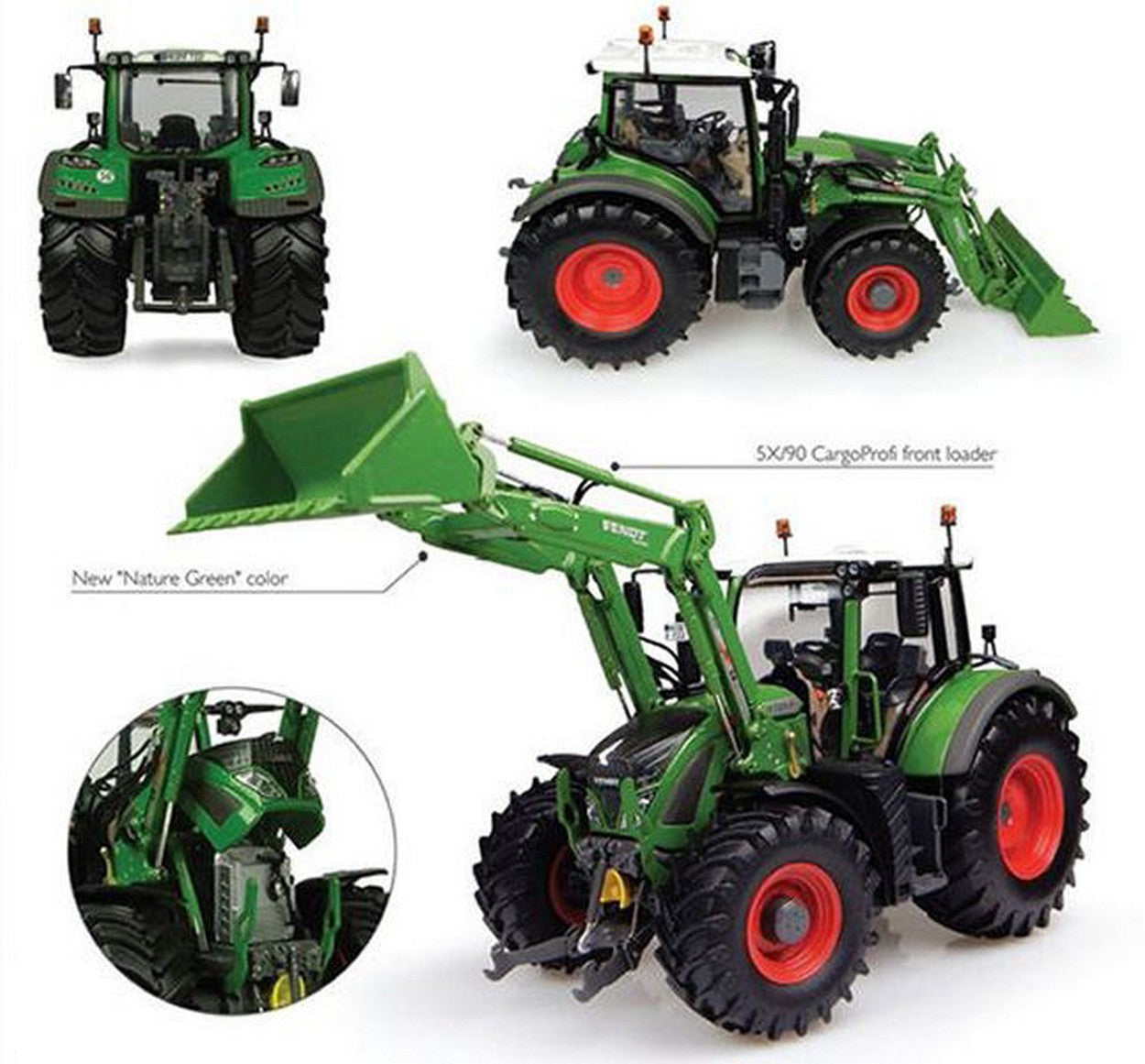 MODELLINO IN SCALA COMPATIBILE CON FENDT 722 VARIO WITH FRONT LOADER 1:32 UNIVERSAL UH4975