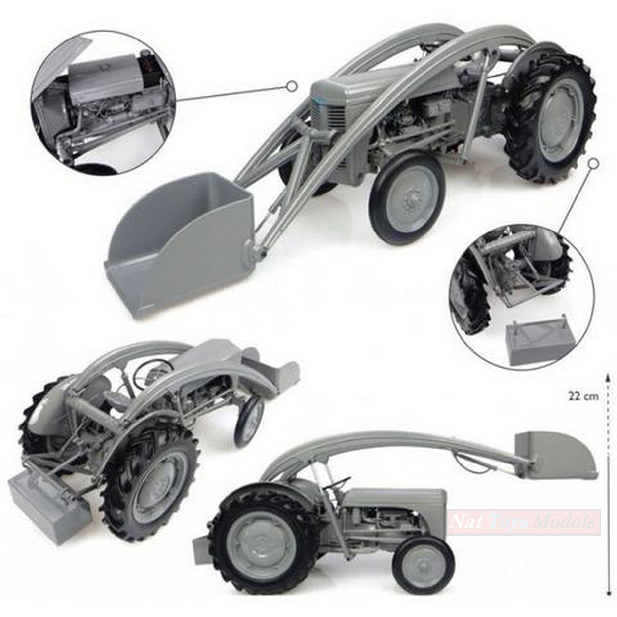 MODELE REDUIT COMPATIBLE AVEC FERGUSON TEA 20 1946-56 AVEC CHARGEUR FRONTAL 1:32 UNIVERSAL HOBBIES UH5247