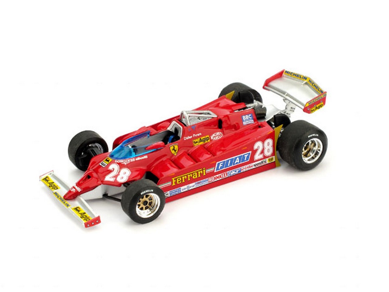 SCALE MODEL COMPATIBLE WITH FERRARI 126 CK D.PIRONI 1981 N.28 USA WEST TRIALS GP 1:43 BRUMM BM0488