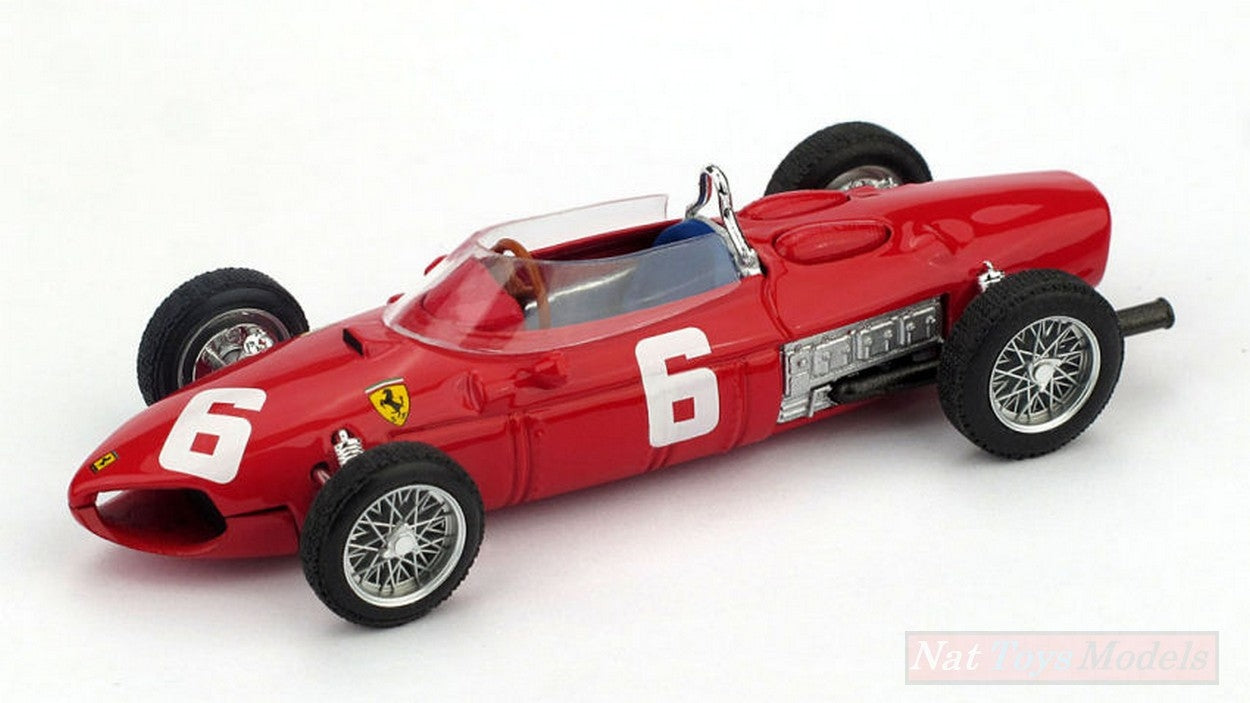 SCALE MODEL COMPATIBLE WITH FERRARI 156 F1 R.GINTHER 1961 N.6 DNF ITALY GP 1:43 BRUMM BM0641