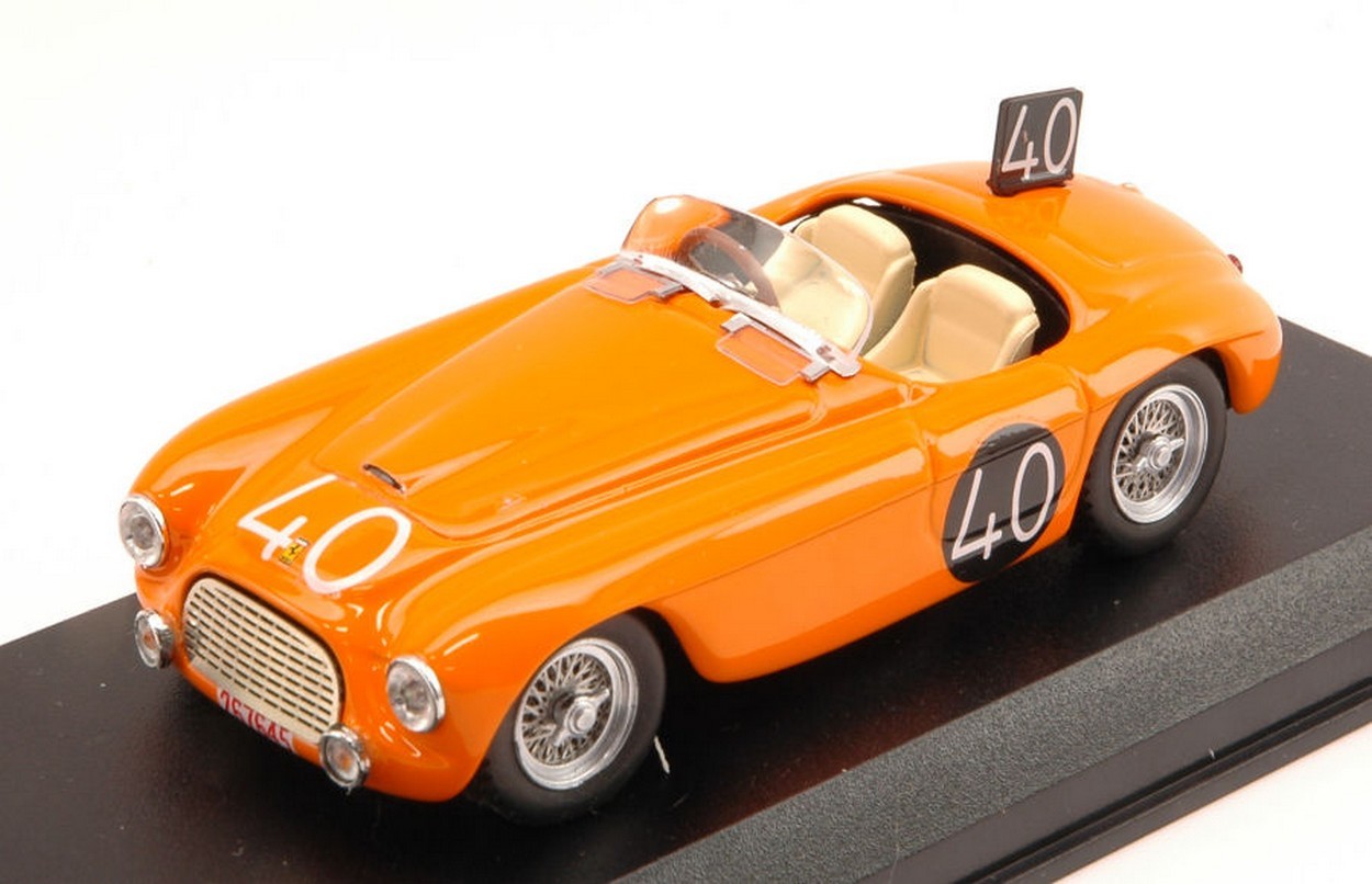 MODELLINO IN SCALA COMPATIBILE CON FERRARI 166 MM SPIDER N.40 8th 24H SPA 1949 ROOSDORP-DE RIDDER 1:43 ART MODEL AM0204-2