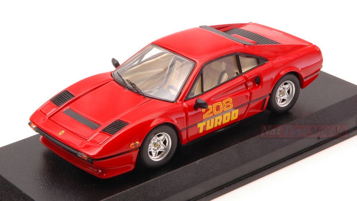 SCALE MODEL COMPATIBLE WITH FERRARI 208 GTB TURBO 1980 RED 1:43 BEST MODEL BT9678