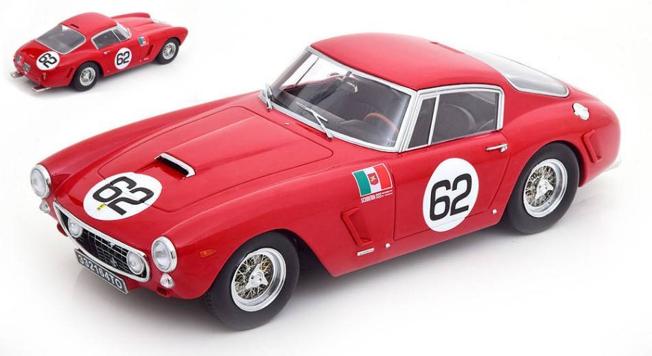 MODELLINO IN SCALA COMPATIBILE CON FERRARI 250 GT SWB N.62 WINNER COPPA INTER-EUROPA MONZA 1960 ABATE 1:18 KK SCALE KKDC180864