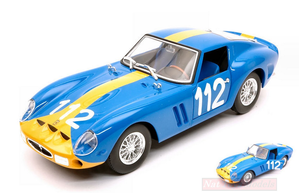 SCALE MODEL COMPATIBLE WITH FERRARI 250 GTO N.112 9th TARGA FLORIO 1964 U.NORINDER-P.TROBERG 1:24 BURAGO BU26305