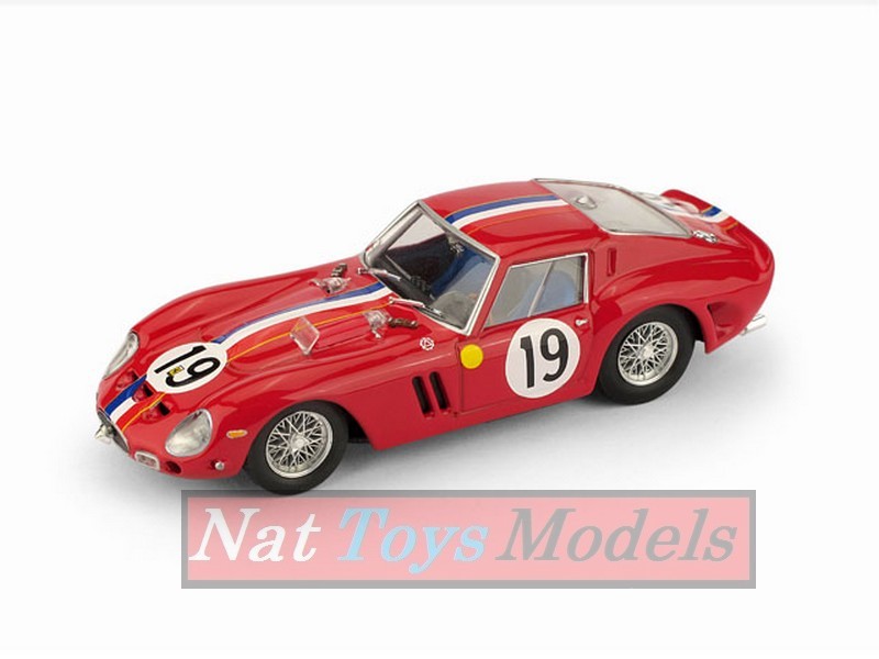 SCALE MODEL COMPATIBLE WITH FERRARI 250 GTO N.19 2nd LM 1962 GUICHET-NOBLET 1:43 BRUMM BM0534