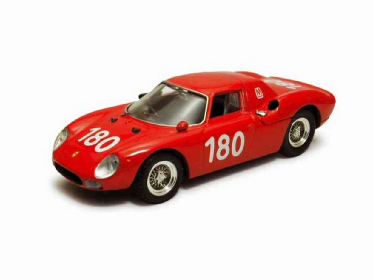 SCALE MODEL COMPATIBLE WITH FERRARI 250 LM N.180 16th TARGA FLORIO 1966 RAVETTO-STARRABBA 1:43 BEST MODEL BT9256