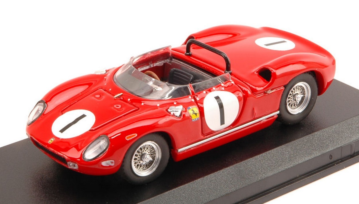 MODELLINO IN SCALA COMPATIBILE CON FERRARI 250 P N.1 2nd 500 KM BRIDGEHAMPTON 1963 P.RODRIGUEZ 1:43 ART MODEL AM0329