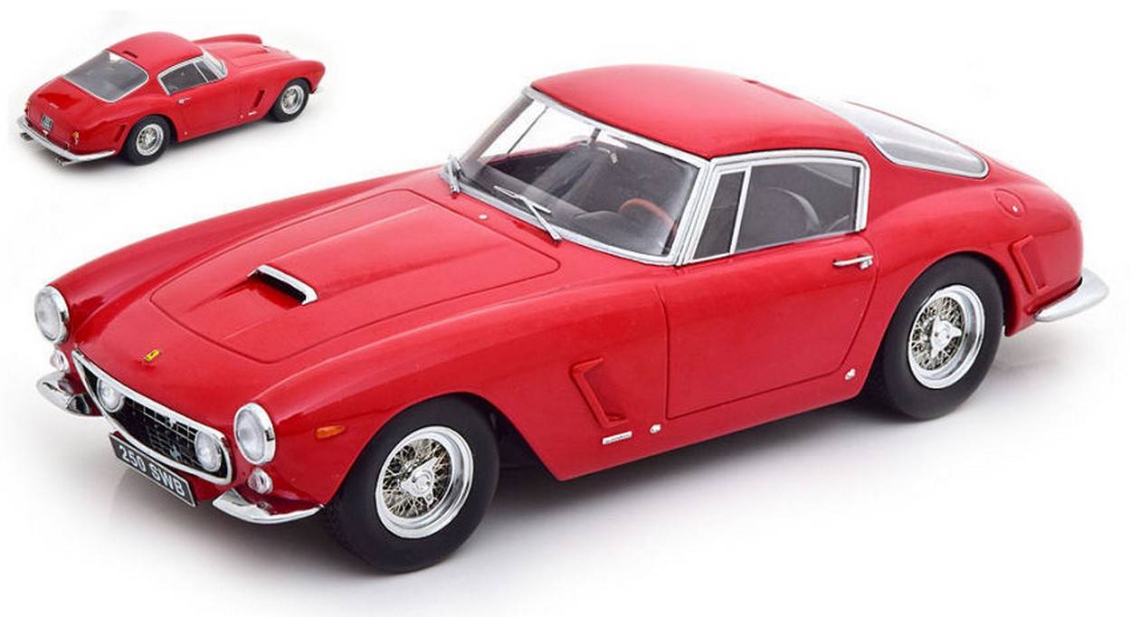 SCALE MODEL COMPATIBLE WITH FERRARI 250 SWB SHORT WHEEL WHEEL 1961 RED 1:18 KK SCALE KKDC180761