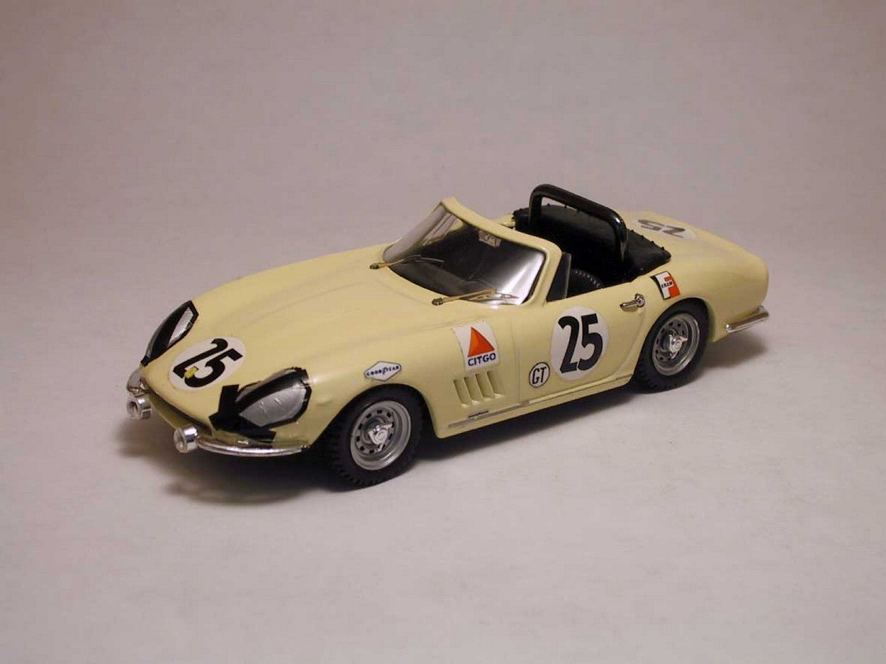 SCALE MODEL COMPATIBLE WITH FERRARI 275 GTB 4 SPIDER N.25 17th SEBRING 1967 MC CLUGGAGE-ROLLO 1:43 BEST MODEL BT9127
